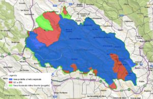 carta PNV con confini comunali e legenda