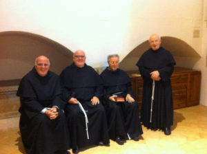 Padre Giorgio Di Febo, il terzo da sinistra, con i padri Attilio Terenzio, Carmine Terenzio e padre Gabriele